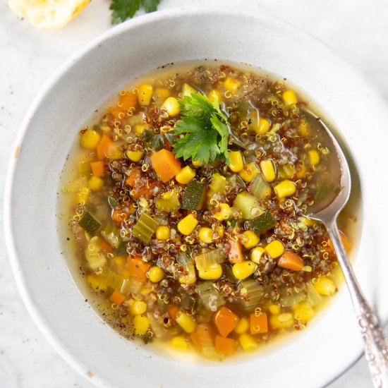 Quinoa Soup With Corn