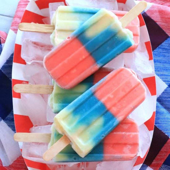 Patriotic Pudding Pops