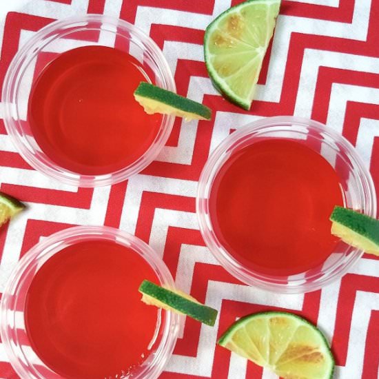 Raspberry Margarita Jello Shots