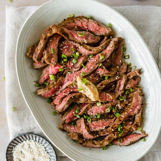 Flank Steak with Miso Butter