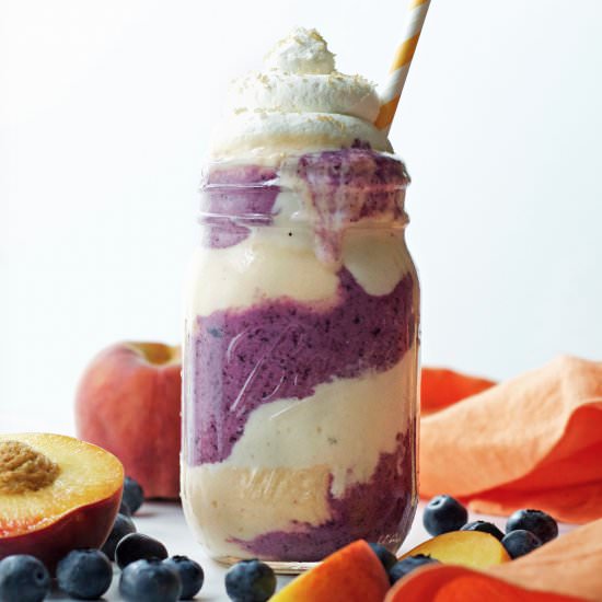 Peach Blueberry Vanilla Smoothie