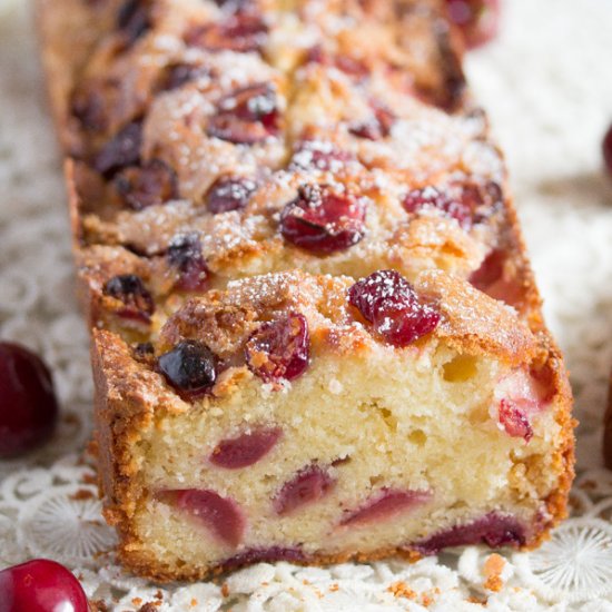 Fresh Cherry Loaf Cake