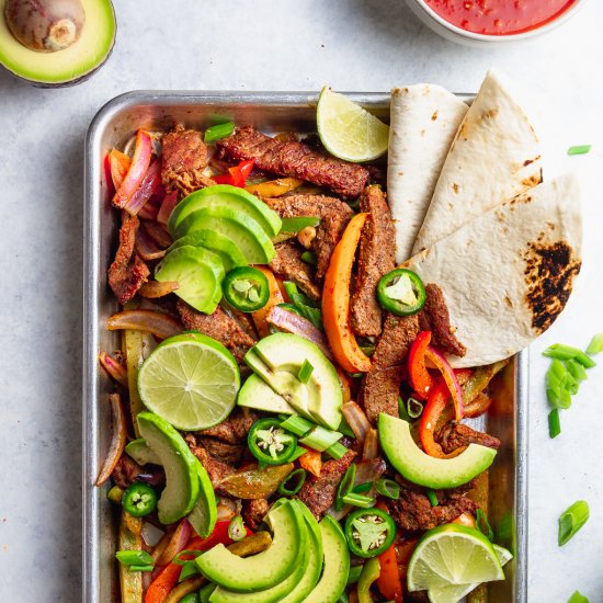 Sheet Pan Steak Fajitas