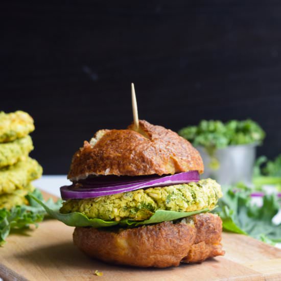 White Bean Pesto Burger Vegan + GF