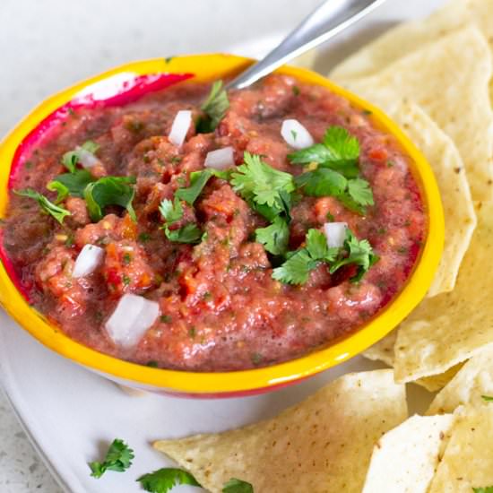 Fresh Tomato Blender Salsa