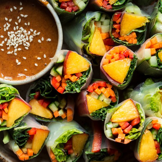 Summer rolls with nectarine (V,GF)