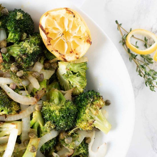 Grilled Broccoli and Onions