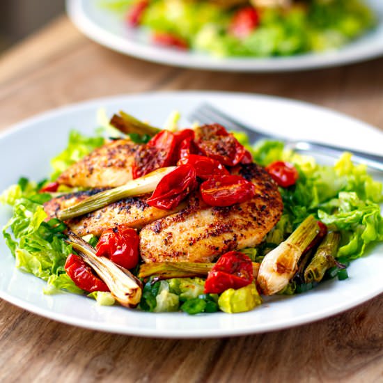 Chicken & Roast Cherry Tomato Salad