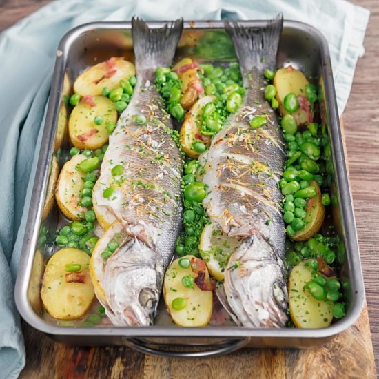 Tray Baked Whole Sea Bass