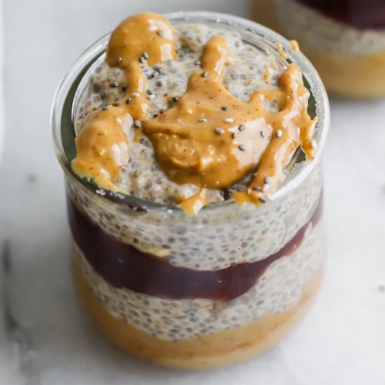 PB+J Chia Pudding