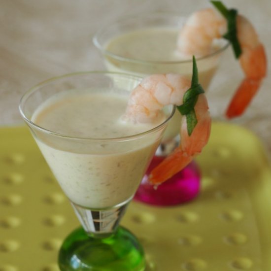 Chilled Prawn And Cucumber Soup