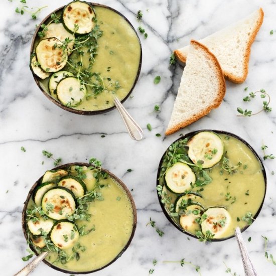 Zucchini Soup w/ Fresh Herbs