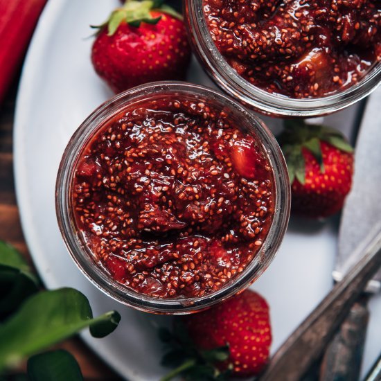 Strawberry Rhubarb Chia Jam