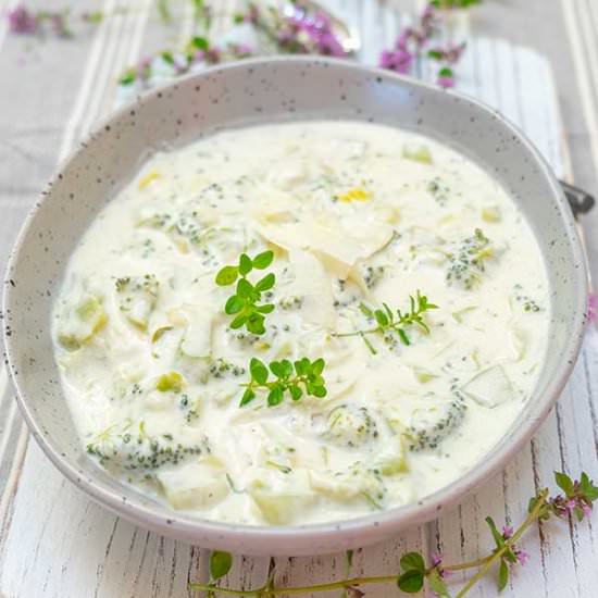 Cream of Broccoli, Leeks & Parmesan