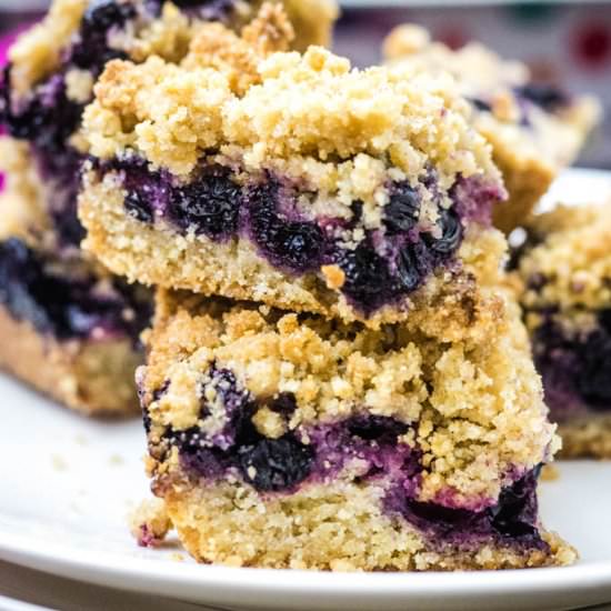 Blueberry crumb bars