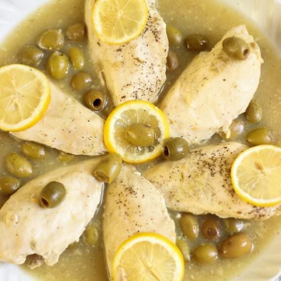 Slow cooker lemon chicken