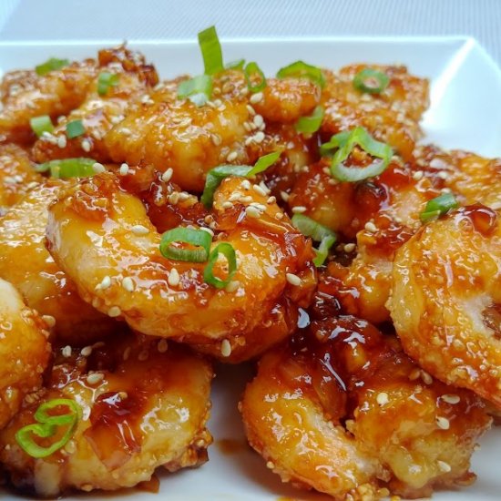 Sweet and Spicy Korean Fried Shrimp