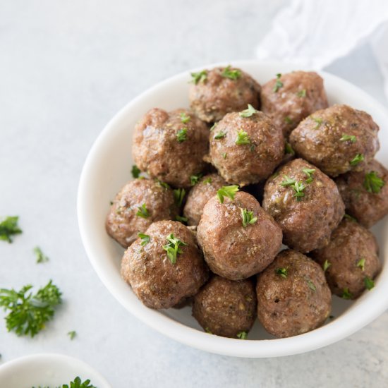 Low Carb Paleo Turkey Meatballs