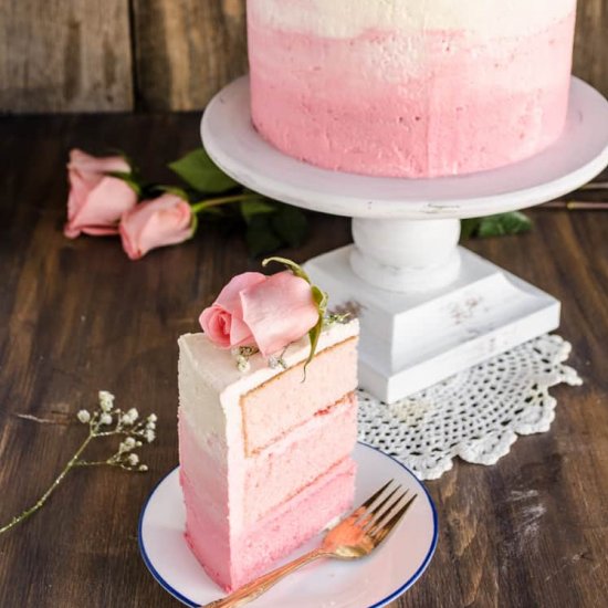 STRAWBERRY PINK OMBRE CAKE