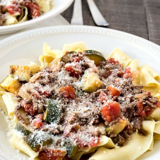 EASY BEEF RAGU AND PASTA