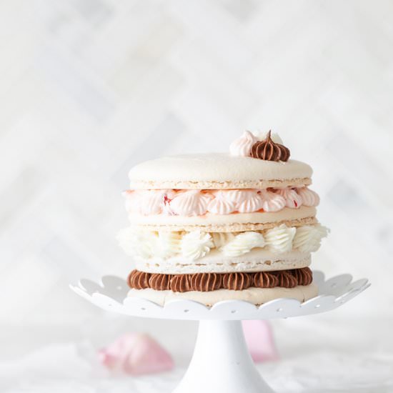 Neapolitan Macaron Cake