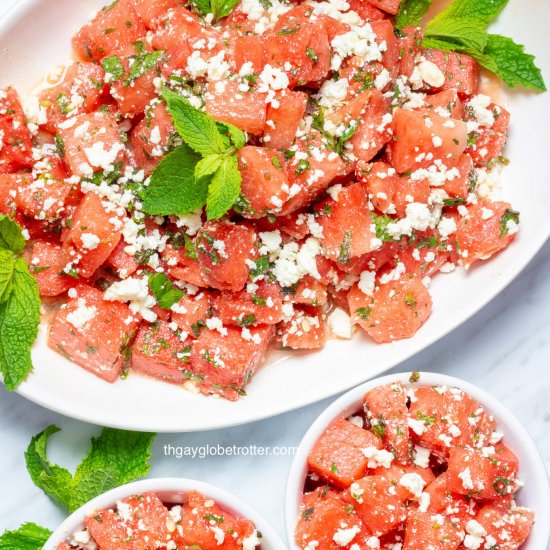 Watermelon Feta and Mint Salad