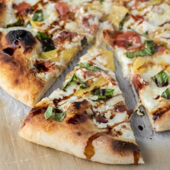 Peach Prosciutto Balsamic Pizza