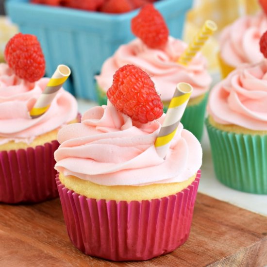 Raspberry Lemonade Cupcakes