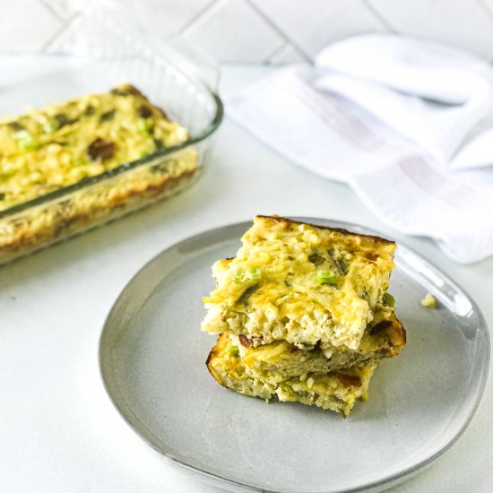 Green Chile Egg Hashbrown Casserole