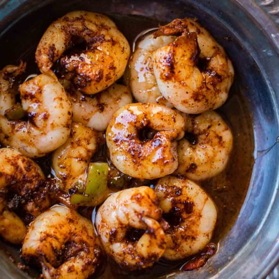 GRILLED STICKY HONEY LIME SHRIMP