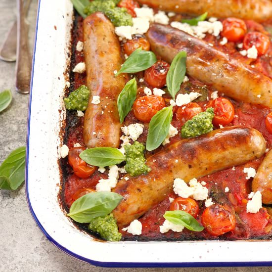 One Pot Sausage Pasta Bake