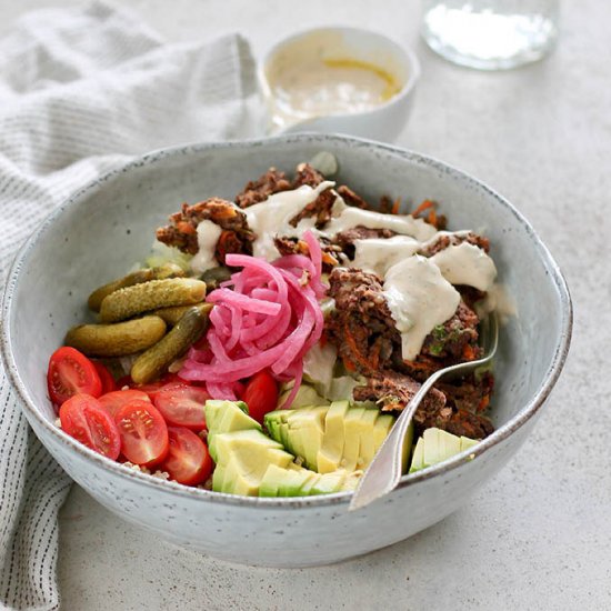 Veggie Burger Bowl