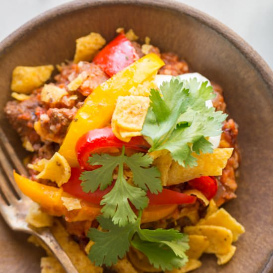 Unstuffed Pepper Skillet