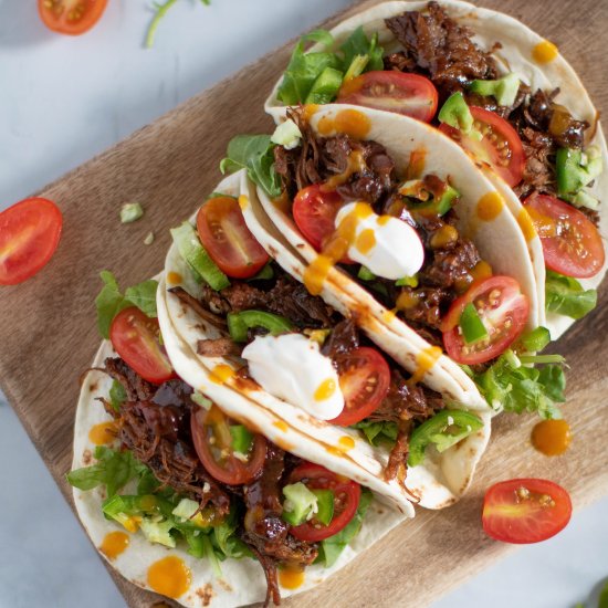 Sweet Heat BBQ Braised Rib Tacos