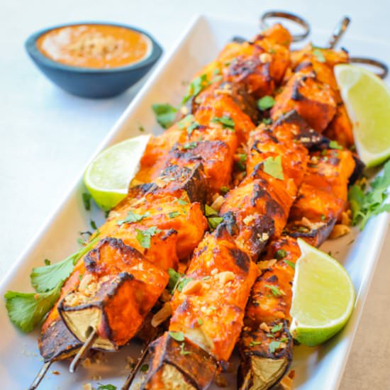 Thai Vegan Kebab with Curry Sauce