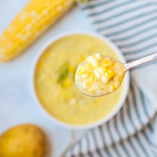 Lemony Sweet Corn Chowder