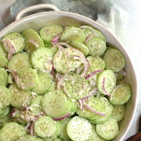 Best Creamy Cucumber Salad