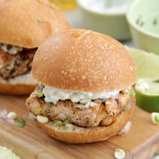 Grilled Chili Lime Salmon Sliders