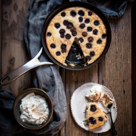 Apple & Blueberry Skillet Cake