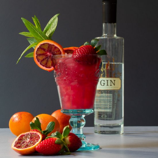 Blood orange pomegranate gin Daisy