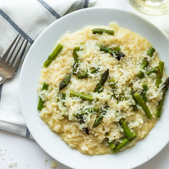 Instant Pot Lemon Asparagus Risotto