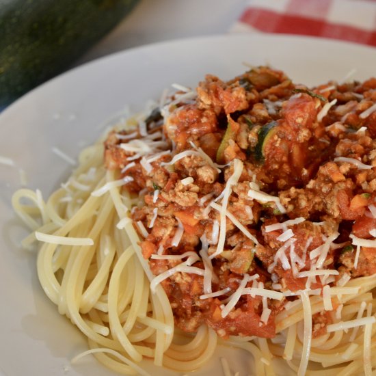 Turkey Vegetable Spaghetti