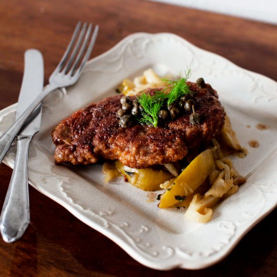 Pork Schnitzel with Apple