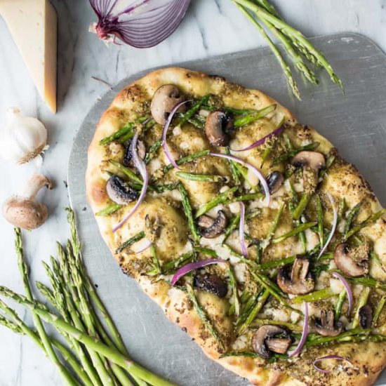 Asparagus and Mushroom Flatbread