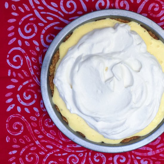 Low Carb Sour Cream Lemon Pie