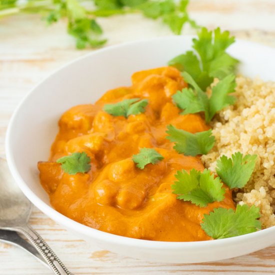 Chickpea and Pattypan Tikka Masala