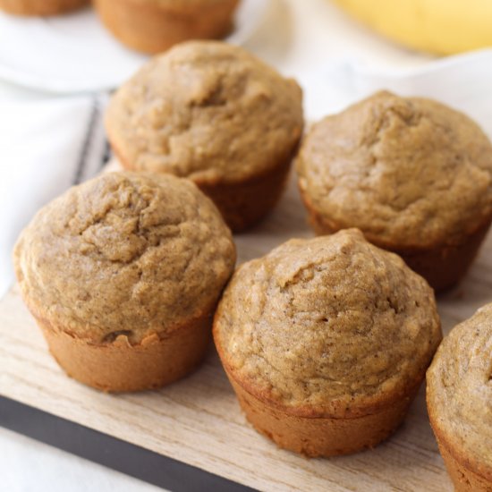 Banana Nut Oat Muffins (GF, DF)