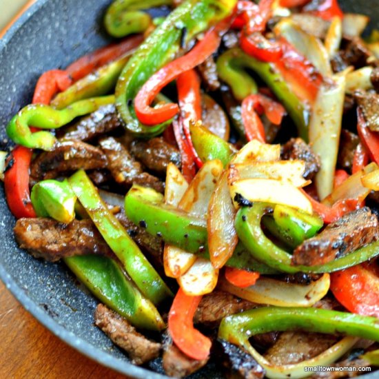 One Skillet Pepper Steak