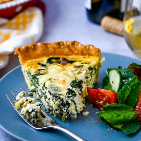 Fresh Spinach and Goat Cheese Quiche