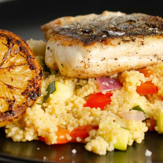 HAKE WITH LEMON COUSCOUS